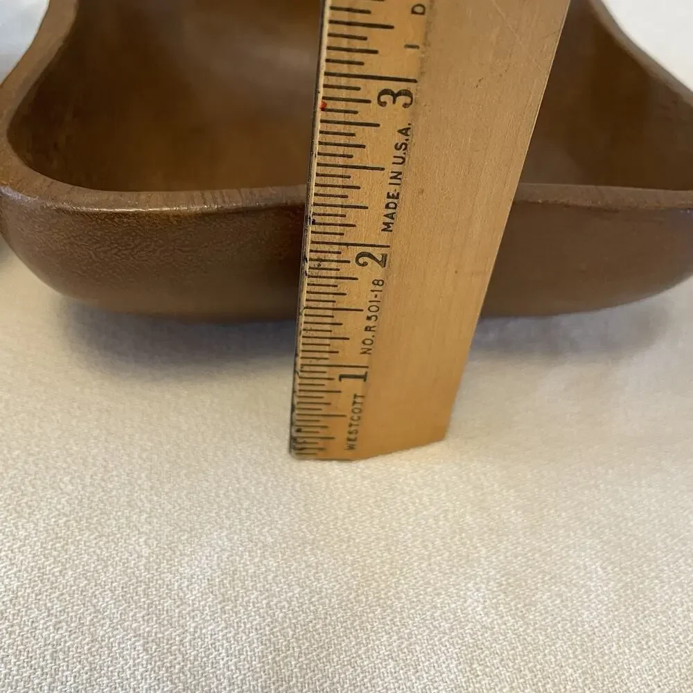 Wooden Bowls Square Rounded Corners marked Made in Philippines Set of 4